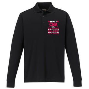 Being A Cna Is All Fun & Games Cna Medical Nursing Nurse Performance Long Sleeve Polo