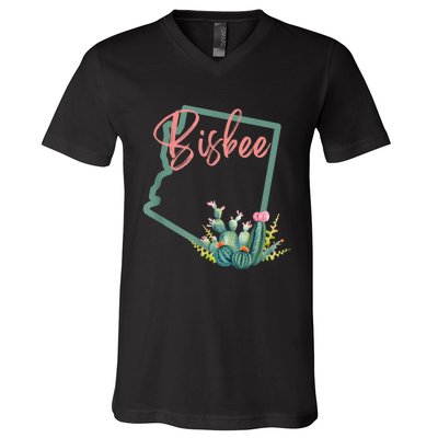 Bisbee Arizona Cacti State Souvenir V-Neck T-Shirt