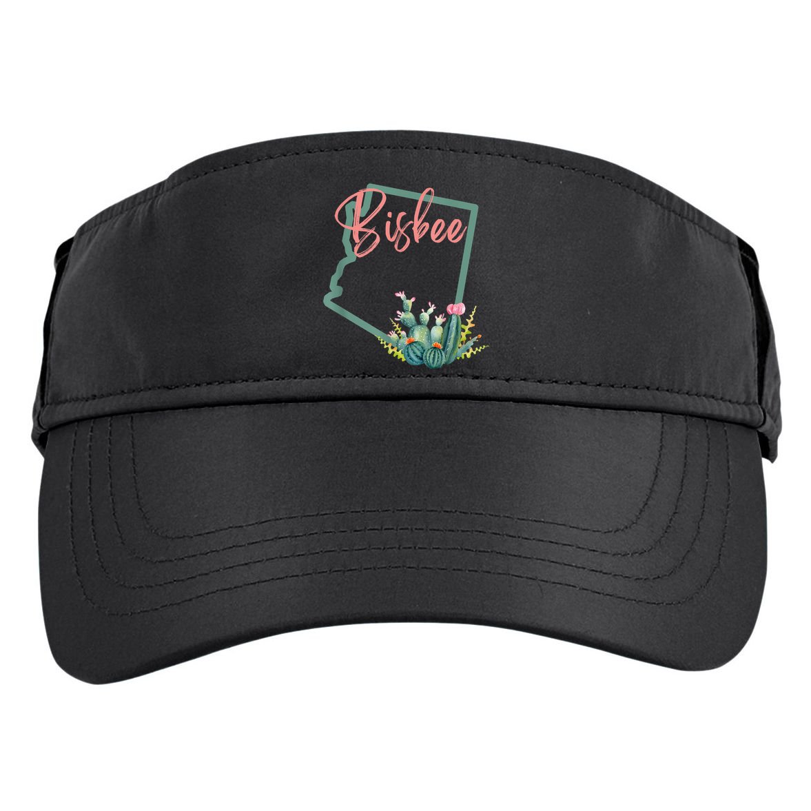 Bisbee Arizona Cacti State Souvenir Adult Drive Performance Visor