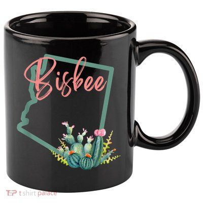 Bisbee Arizona Cacti State Souvenir 11oz C Handle Ceramic Mug