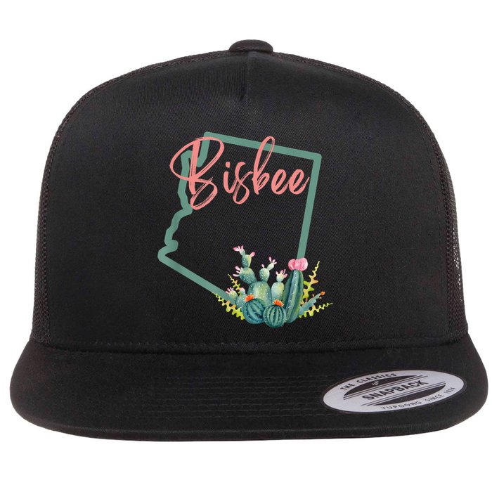 Bisbee Arizona Cacti State Souvenir Flat Bill Trucker Hat
