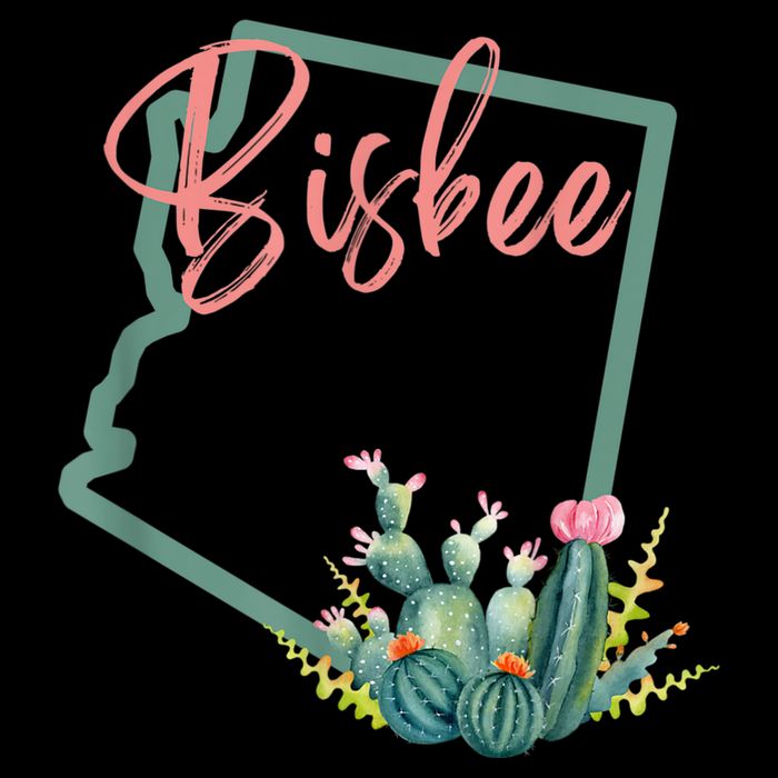 Bisbee Arizona Cacti State Souvenir Flat Bill Trucker Hat