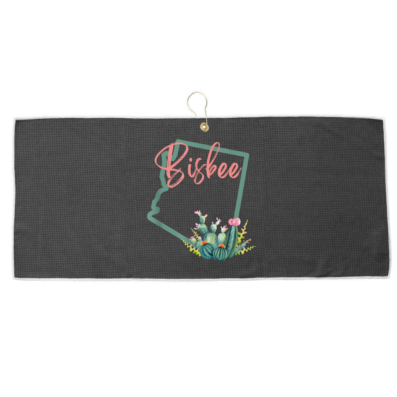 Bisbee Arizona Cacti State Souvenir Large Microfiber Waffle Golf Towel