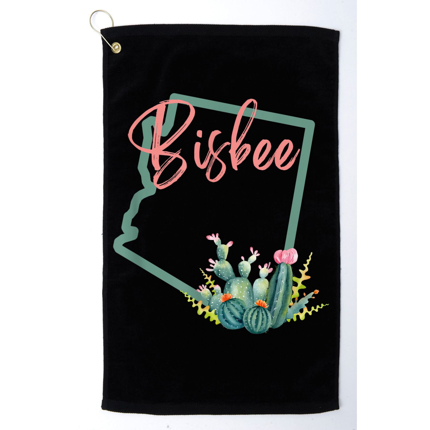 Bisbee Arizona Cacti State Souvenir Golf Towel