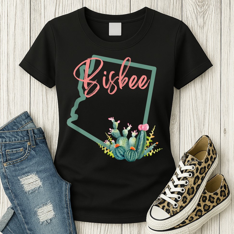 Bisbee Arizona Cacti State Souvenir Womens T-Shirt