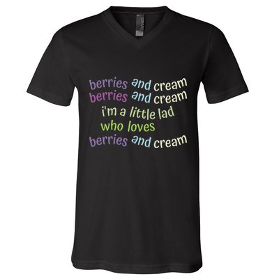 Berries And Cream V-Neck T-Shirt