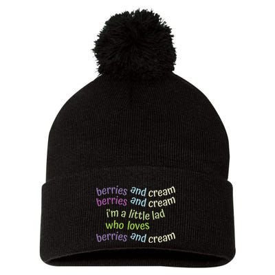 Berries And Cream Pom Pom 12in Knit Beanie