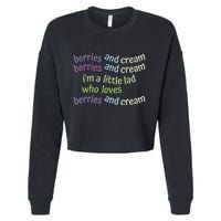 Berries And Cream Cropped Pullover Crew