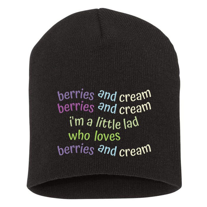 Berries And Cream Short Acrylic Beanie