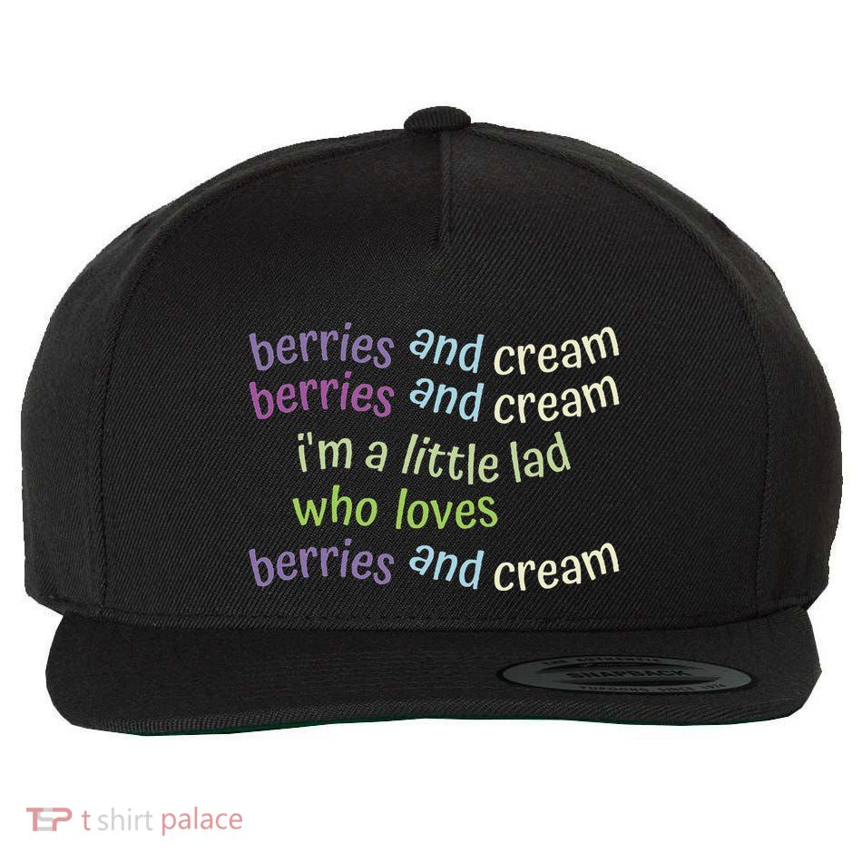 Berries And Cream Wool Snapback Cap