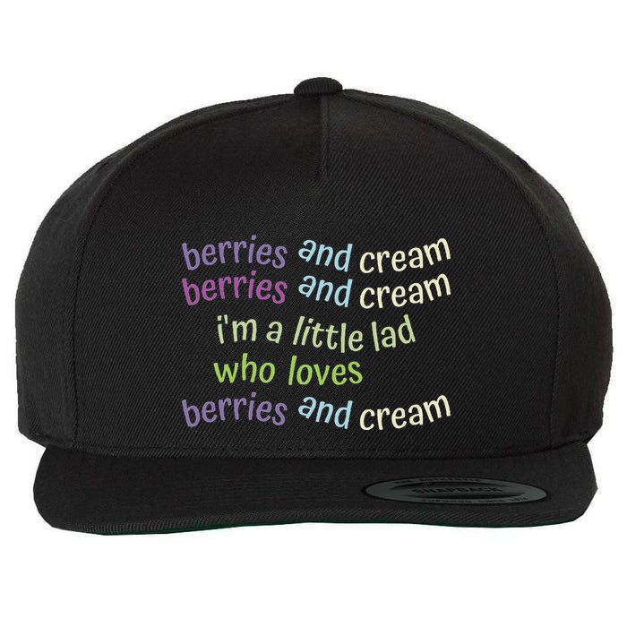 Berries And Cream Wool Snapback Cap