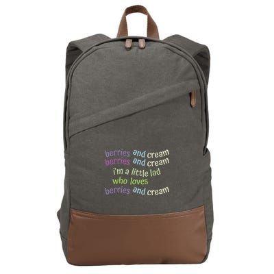Berries And Cream Cotton Canvas Backpack