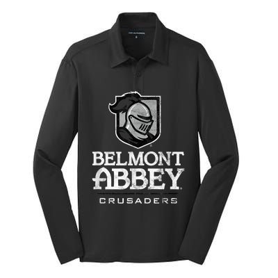 Belmont Abbey College Crusaders Large Silk Touch Performance Long Sleeve Polo