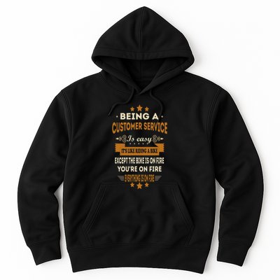 Being A Customer Service Is Easy ItS Like Riding A Bike Hoodie