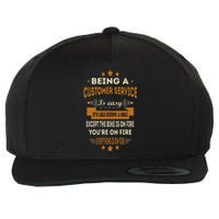 Being A Customer Service Is Easy ItS Like Riding A Bike Wool Snapback Cap