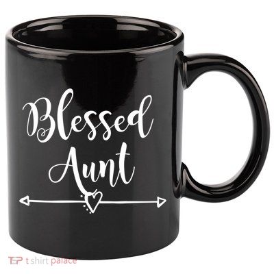 Blessed Aunt Cute Aunt Vibes For Best Auntie Gift 11oz C Handle Ceramic Mug