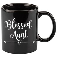 Blessed Aunt Cute Aunt Vibes For Best Auntie Gift 11oz C Handle Ceramic Mug