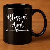 Blessed Aunt Cute Aunt Vibes For Best Auntie Gift 11oz C Handle Ceramic Mug