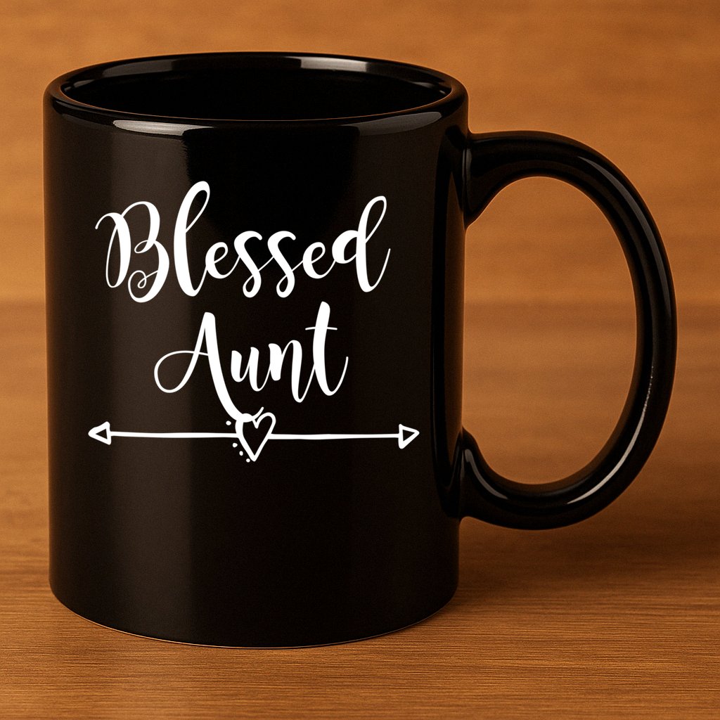 Blessed Aunt Cute Aunt Vibes For Best Auntie Gift 11oz C Handle Ceramic Mug