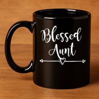 Blessed Aunt Cute Aunt Vibes For Best Auntie Gift 11oz C Handle Ceramic Mug