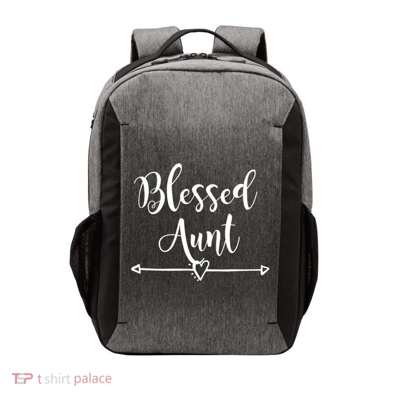 Blessed Aunt Cute Aunt Vibes For Best Auntie Gift Vector Backpack