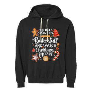 Baking and Christmas Movie Lover Festive Gift Garment-Dyed Fleece Hoodie