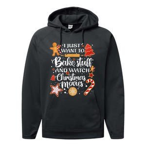 Baking and Christmas Movie Lover Festive Gift Performance Fleece Hoodie