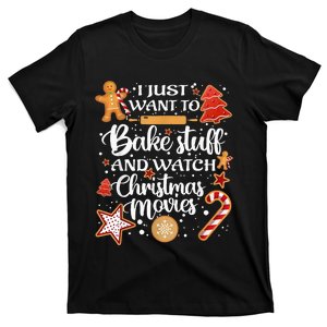 Baking and Christmas Movie Lover Festive Gift T-Shirt