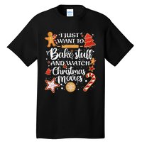 Baking and Christmas Movie Lover Festive Gift Tall T-Shirt