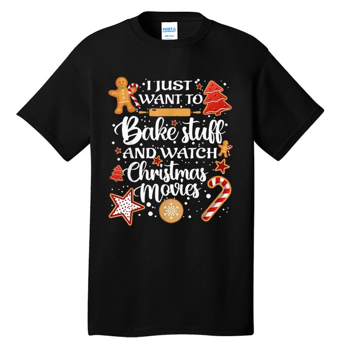 Baking and Christmas Movie Lover Festive Gift Tall T-Shirt