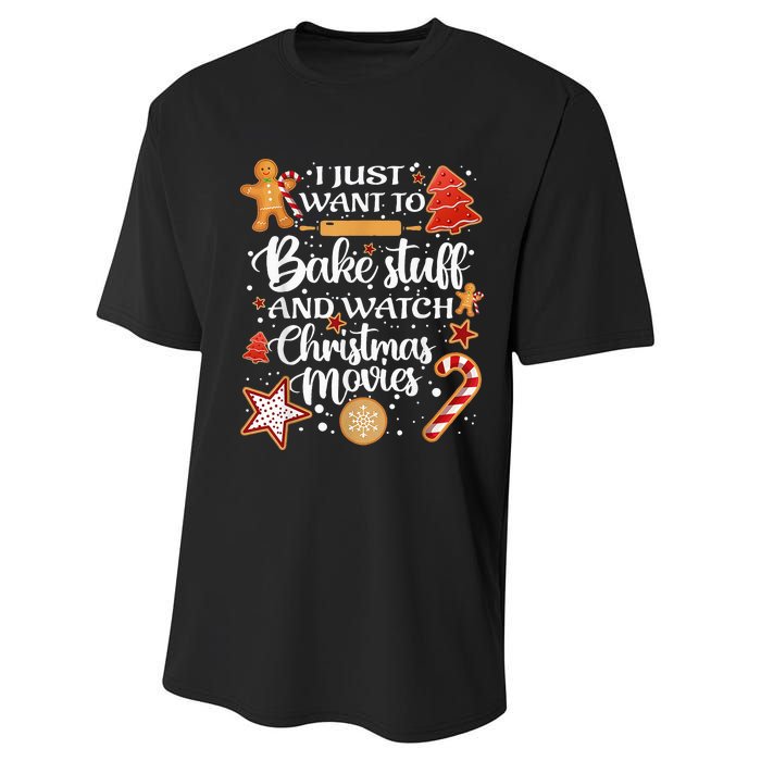 Baking and Christmas Movie Lover Festive Gift Performance Sprint T-Shirt