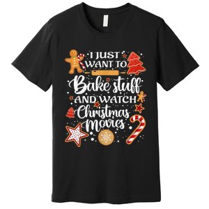 Baking and Christmas Movie Lover Festive Gift Premium T-Shirt