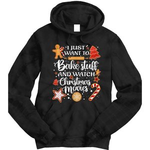 Baking and Christmas Movie Lover Festive Gift Tie Dye Hoodie