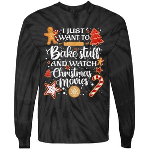 Baking and Christmas Movie Lover Festive Gift Tie-Dye Long Sleeve Shirt