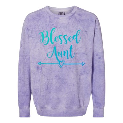 Blessed Aunt Cute Aunt Vibes For Best Auntie Gift Colorblast Crewneck Sweatshirt