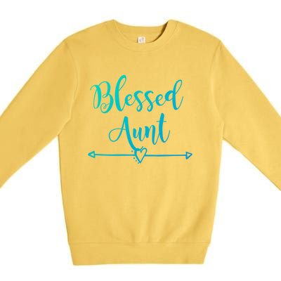 Blessed Aunt Cute Aunt Vibes For Best Auntie Gift Premium Crewneck Sweatshirt