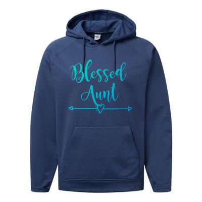 Blessed Aunt Cute Aunt Vibes For Best Auntie Gift Performance Fleece Hoodie