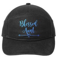 Blessed Aunt Cute Aunt Vibes For Best Auntie Gift 7-Panel Snapback Hat
