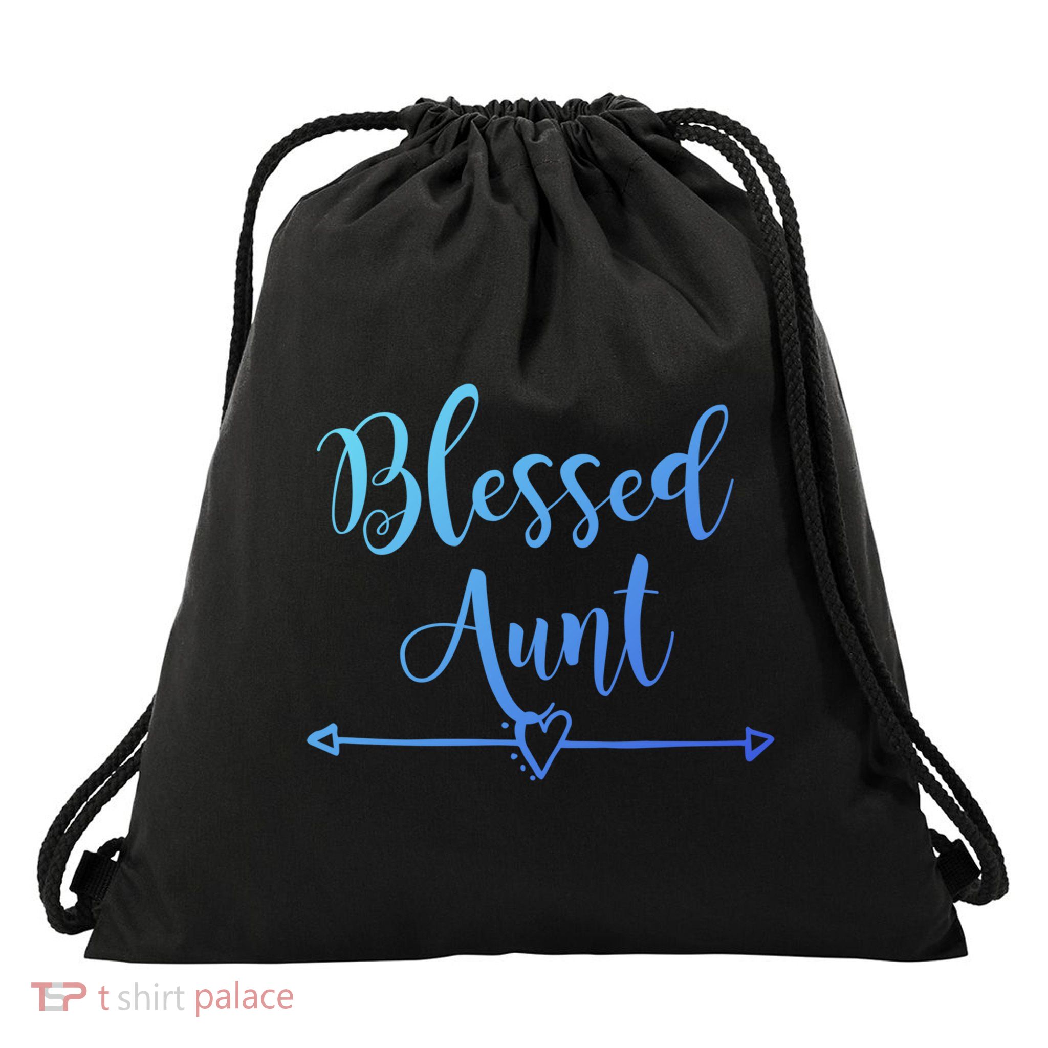 Blessed Aunt Cute Aunt Vibes For Best Auntie Gift Drawstring Bag