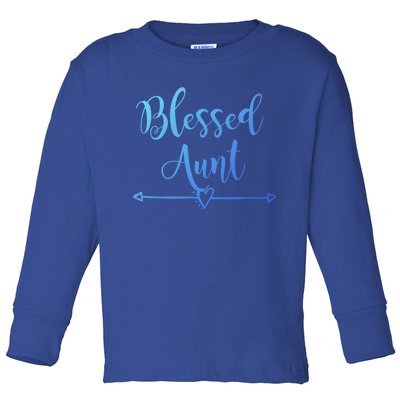 Blessed Aunt Cute Aunt Vibes For Best Auntie Gift Toddler Long Sleeve Shirt