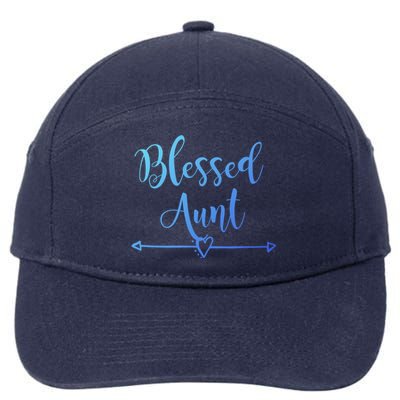 Blessed Aunt Cute Aunt Vibes For Best Auntie Gift 7-Panel Snapback Hat