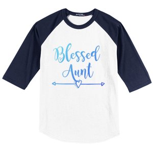 Blessed Aunt Cute Aunt Vibes For Best Auntie Gift Baseball Sleeve Shirt