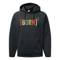 Born Again Christian Easter God Baptism Born Squared (Born)2 Performance Fleece Hoodie