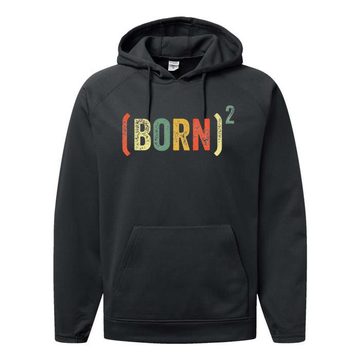 Born Again Christian Easter God Baptism Born Squared (Born)2 Performance Fleece Hoodie