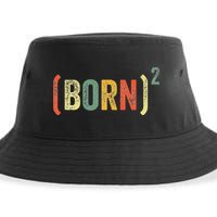 Born Again Christian Easter God Baptism Born Squared (Born)2 Sustainable Bucket Hat