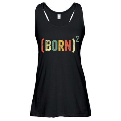Born Again Christian Easter God Baptism Born Squared (Born)2 Ladies Essential Flowy Tank