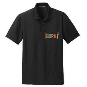 Born Again Christian Easter God Baptism Born Squared (Born)2 Dry Zone Grid Polo