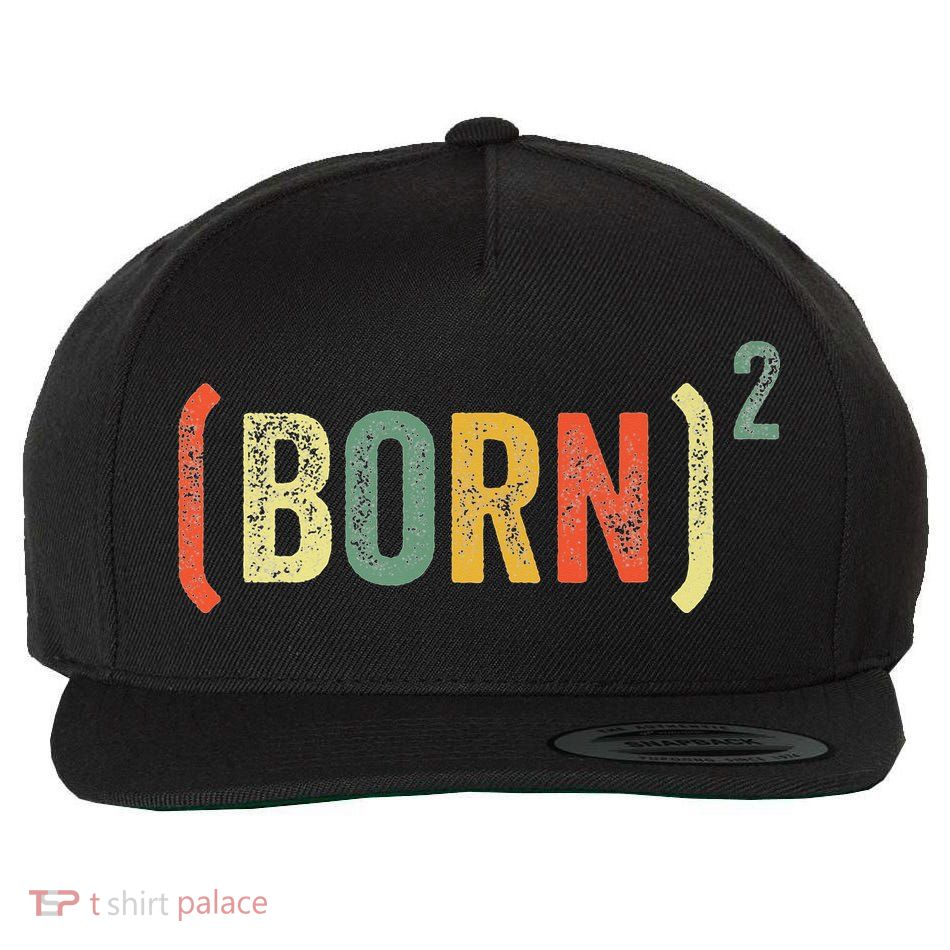 Born Again Christian Easter God Baptism Born Squared (Born)2 Wool Snapback Cap