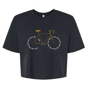 Bicycle Anatomy Cute Cycling Is Life Bella+Canvas Jersey Crop Tee