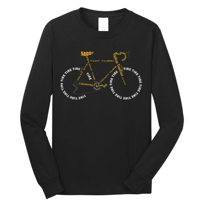 Bicycle Anatomy Cute Cycling Is Life Long Sleeve Shirt